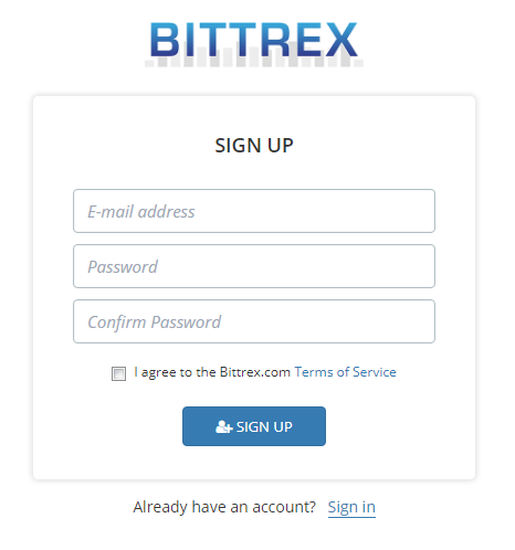 Как зарегистрироваться на Bittrex 